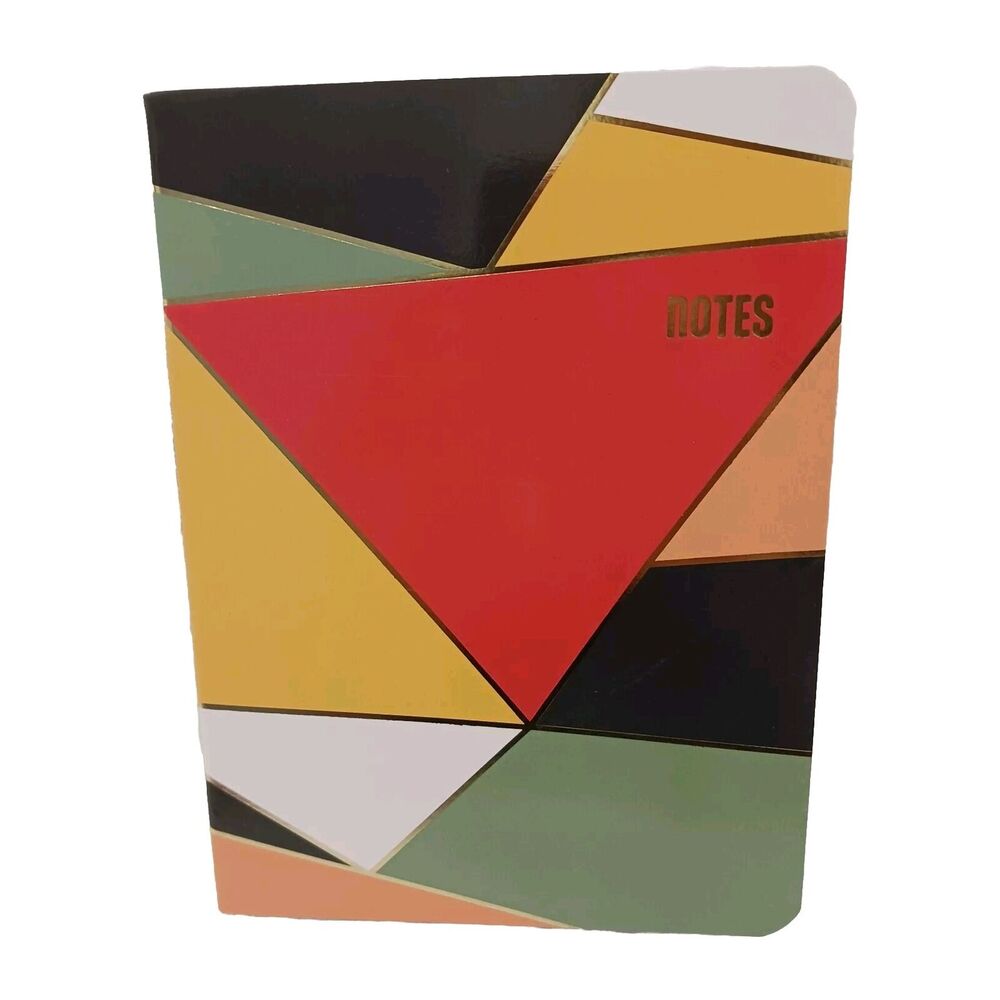 Notebook Journal ARTSY GOLD LEAF‎ Geometric Modern Lined Composition Stationary